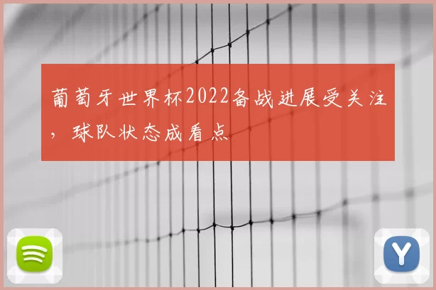 葡萄牙世界杯2022备战进展受关注，球队状态成看点