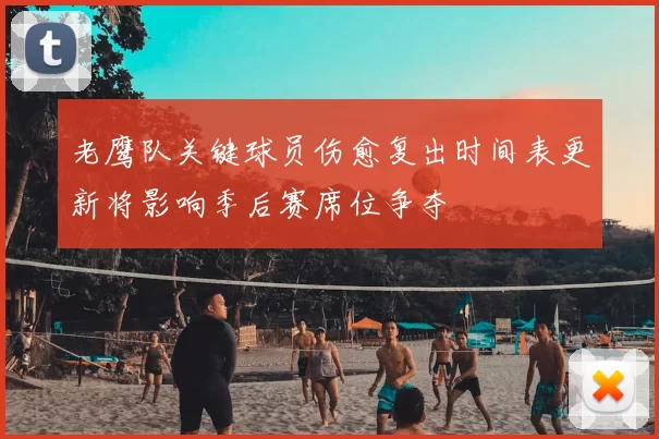 老鹰队关键球员伤愈复出时间表更新将影响季后赛席位争夺